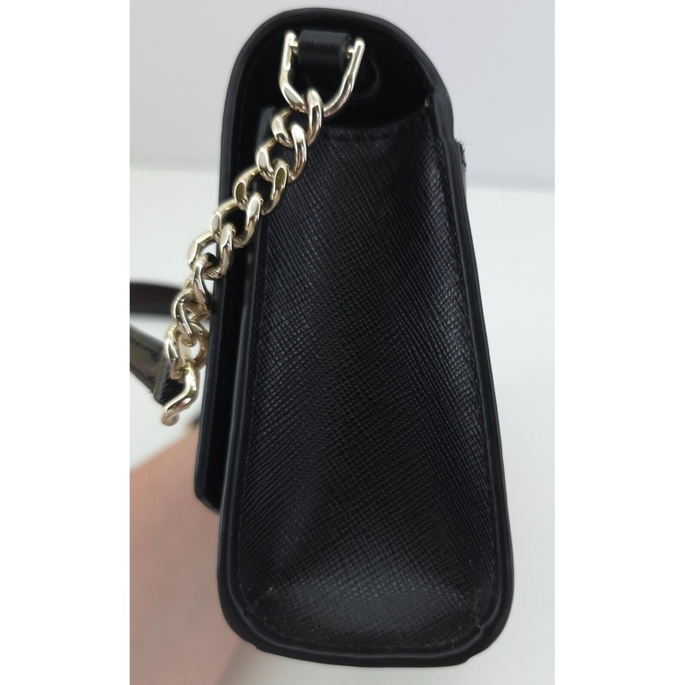 Kate Spade Staci Small Crossbody Beige Black Colorblock Saffiano Flap Bag - Picture 6 of 16